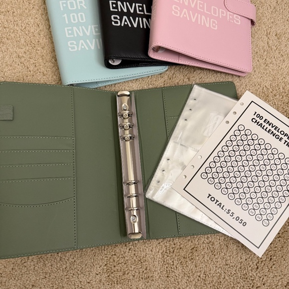 GREEN 100 Money Savings Challenge A5 Money Binder Book Money Budget Book Budget - Picture 4 of 8